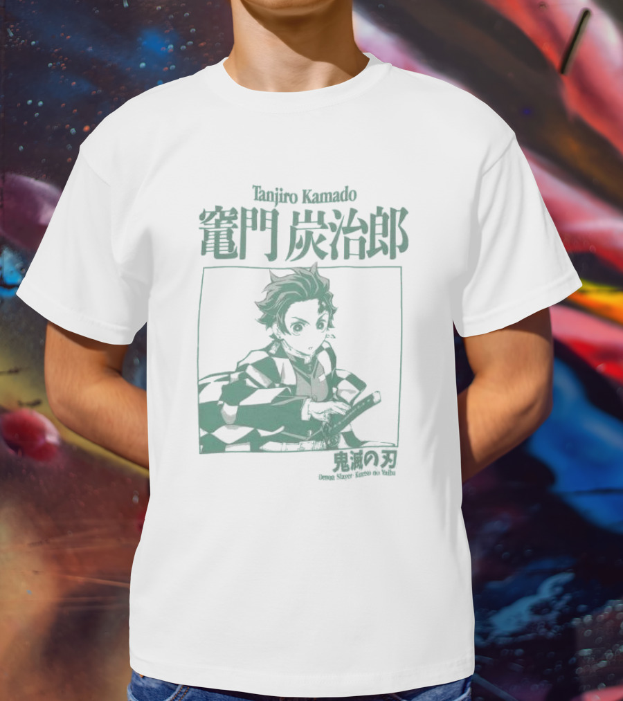 Tanjiro Kamado Demon Slayer Kimetsu No Yaiba Halftone T-Shirt
