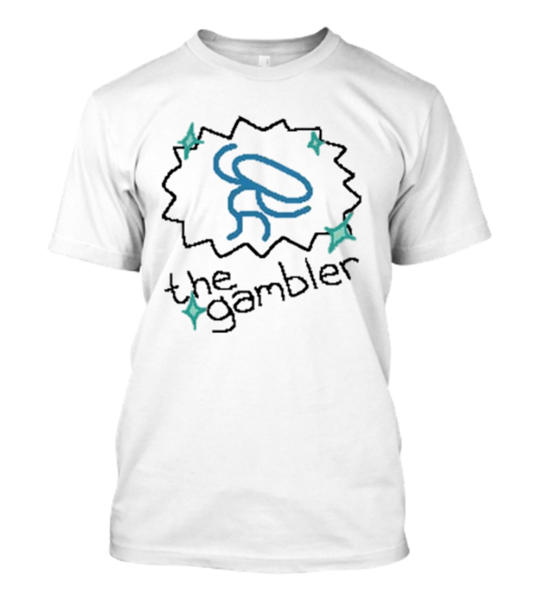 Raxdflipnote The Gambler Starry Line Art Figure T-Shirt