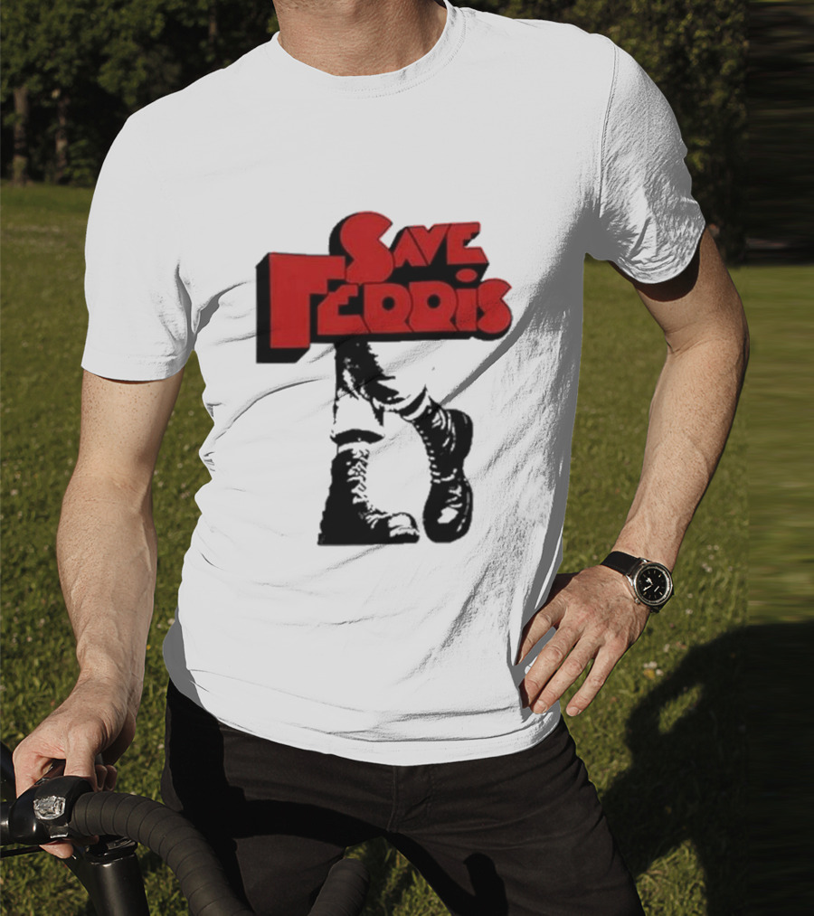Save Ferris Punk Boots Iconic Style Ferris Bueller's Day Off T-Shirt