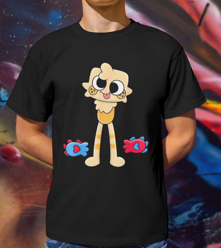 Dandy’s World Goob Costume For Kids And Adults Christmas Cartoon Character With Playful Fish Icons T-Shirt