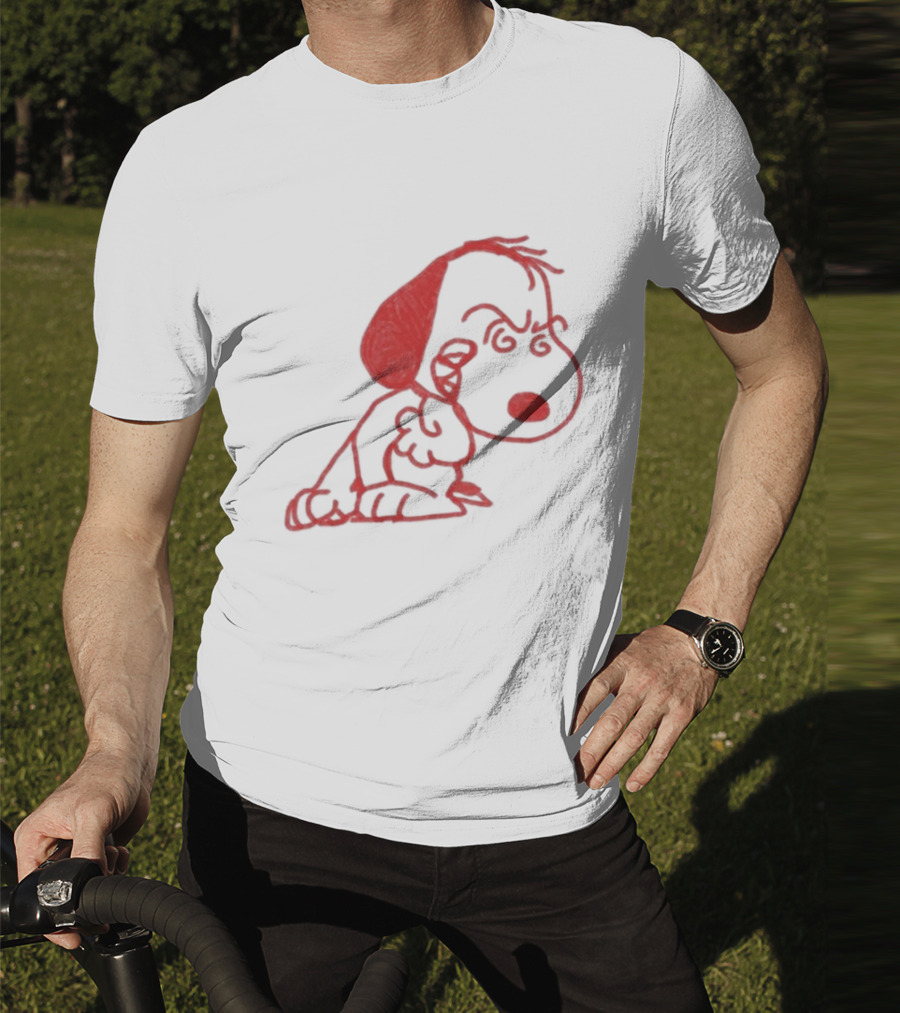 Evil Angry Snoopy Drawing T-Shirt