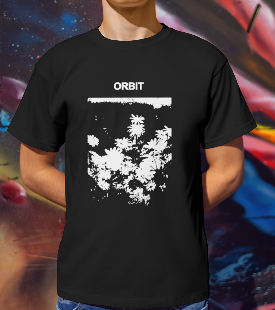 Orbit Flowers White Silhouettes T-Shirt