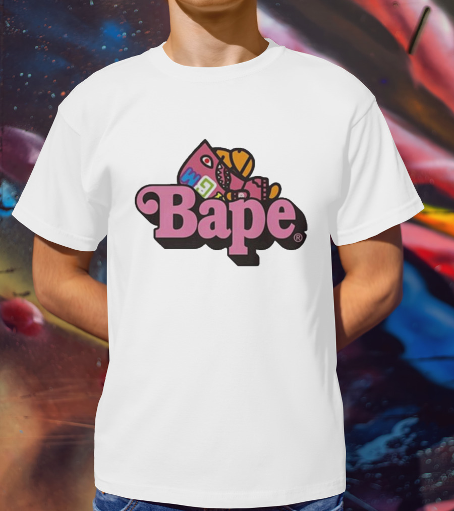 Bape Pink Shark Milo WGM T-Shirt