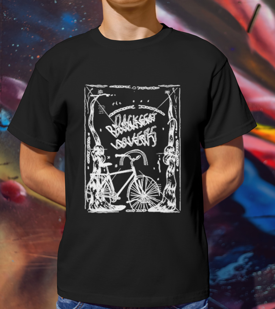 Backseat Lovers Spooky Bike In Enchanted Forest Frame T-Shirt
