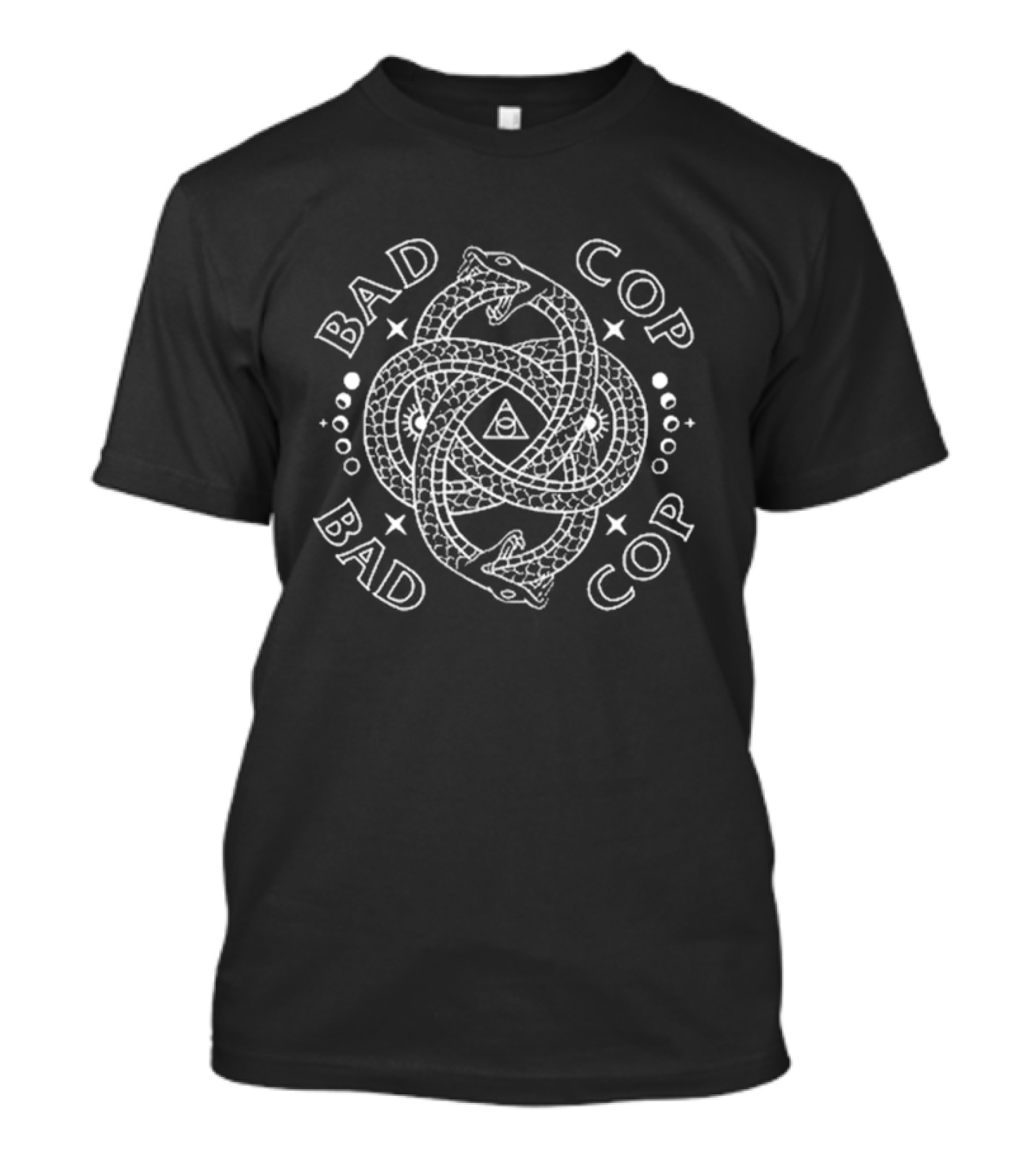 Bad Cop Bad Cop Intertwined Snakes With Triangle T-Shirt