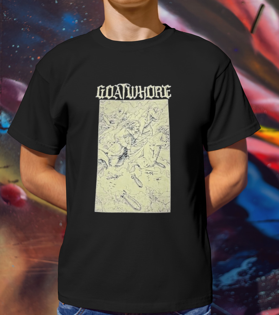Goatwhore Band Illustration With Mythical Figures And Creatures T-Shirt