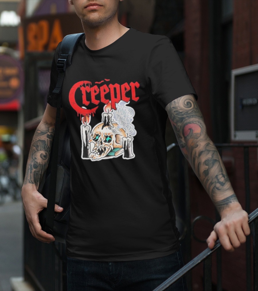 Creeper Skull Candle More Than Death Friday 13th T-Shirt