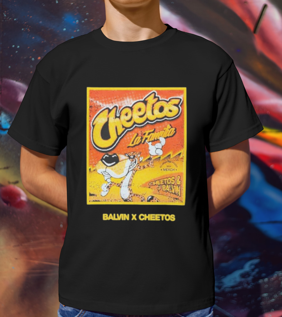 Cheetos La Familia Merch Balvin X Cheetos Collaboration T-Shirt