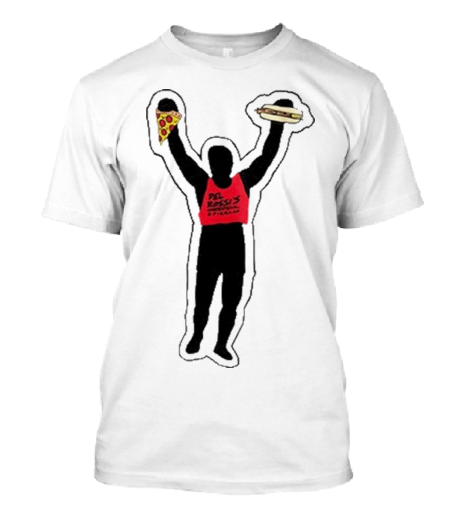 Dave Portnoy Del Rossi’s Strongman Cheesesteak Pizza T-Shirt