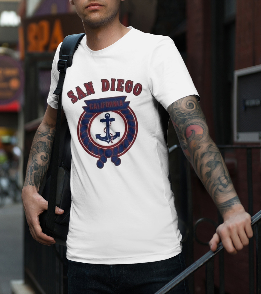 San Diego California Anchor Emblem T-Shirt