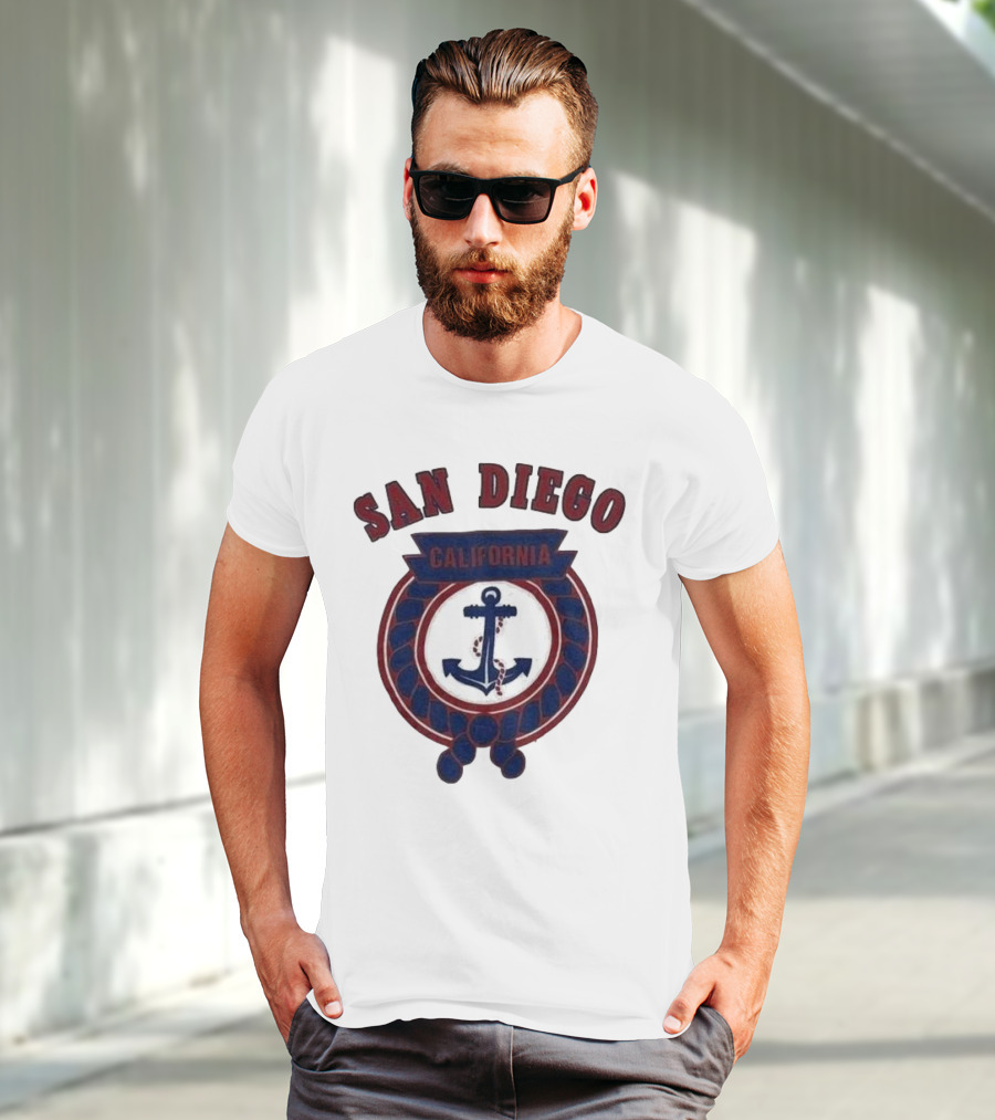 San Diego California Anchor Emblem T-Shirt