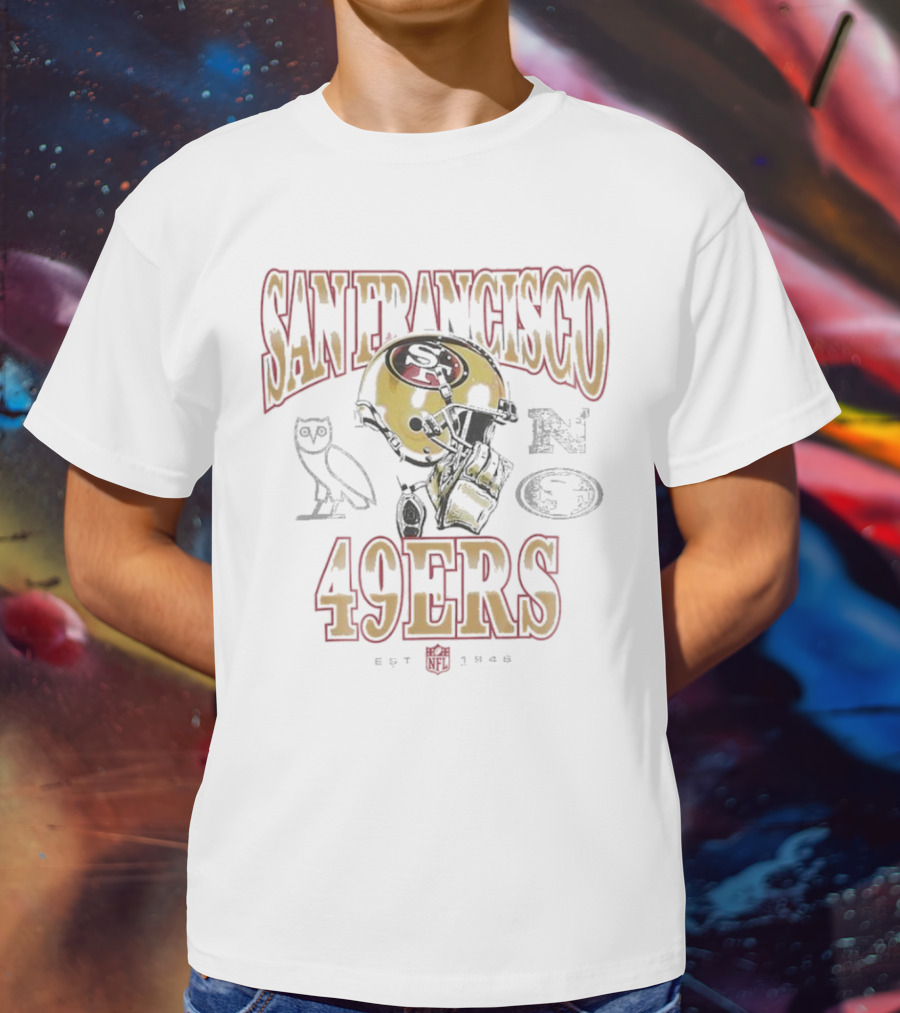 San Francisco 49ers OVO Owl NFL Helmet Est 1946 T-Shirt