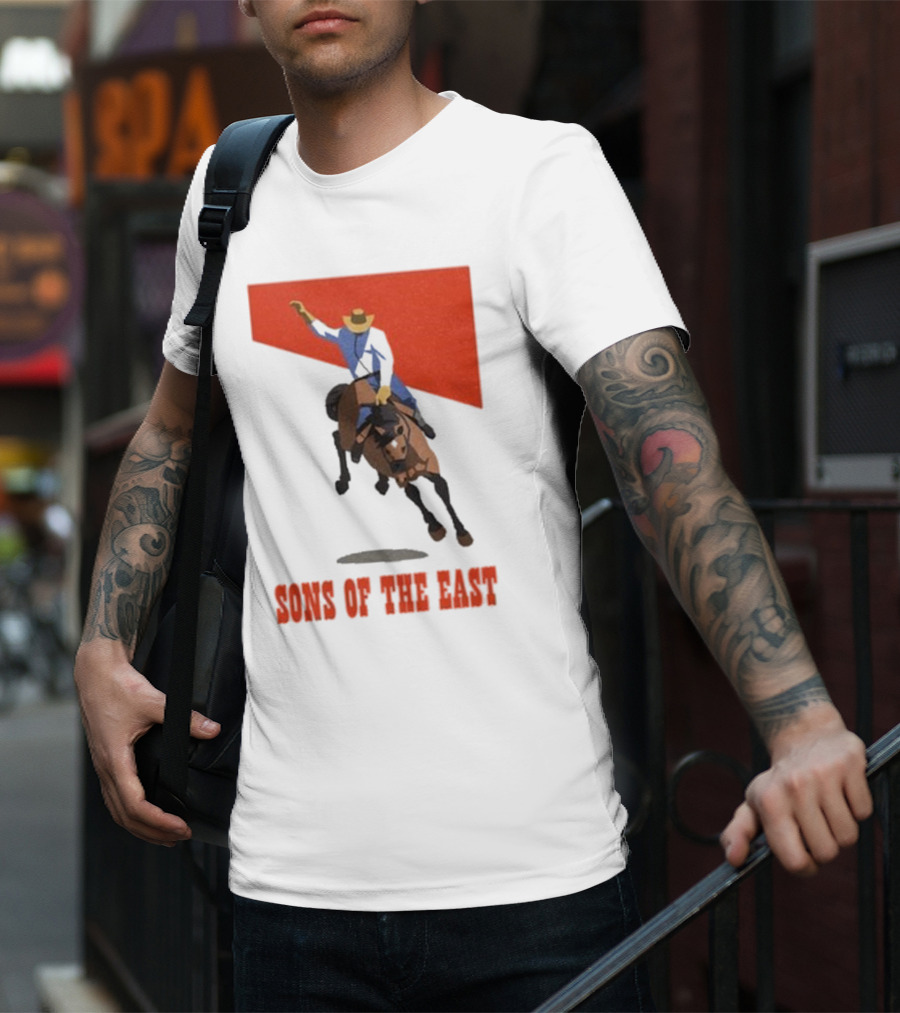 Sons Of The East Cowboy Riding Bucking Horse T-Shirt