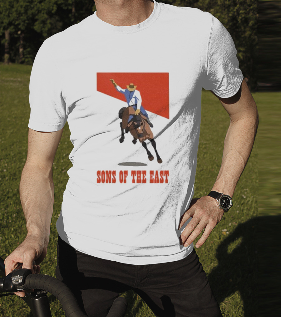 Sons Of The East Cowboy Riding Bucking Horse T-Shirt