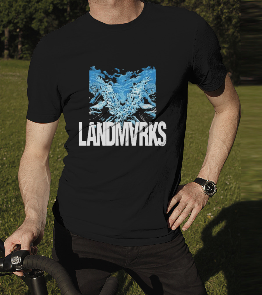 Landmvrks The Darkest Place I’ve Ever Been Album Cover Art Dual Blue Figures T-Shirt