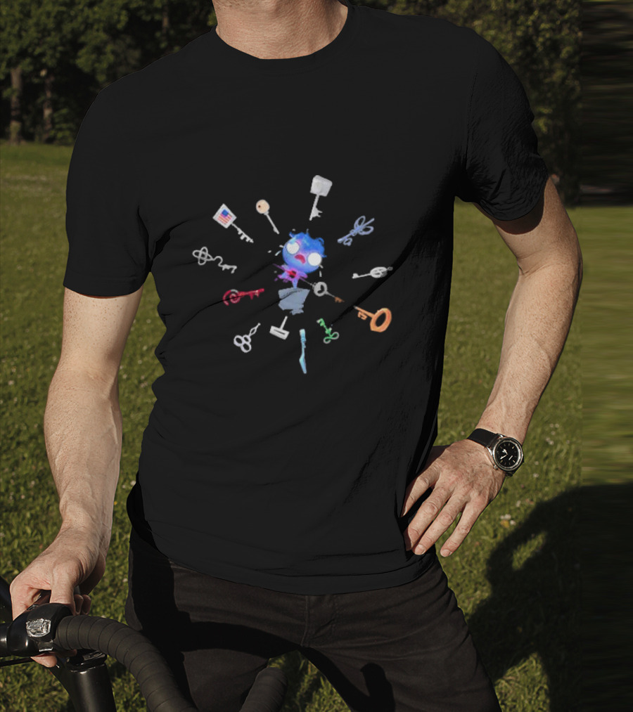 Betrayal Of The Keys: Mysterious Floating Creature Amidst Diverse Keys T-Shirt