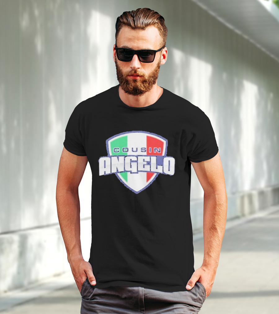 Cousin Angelo Italian Shield Tricolor T-Shirt