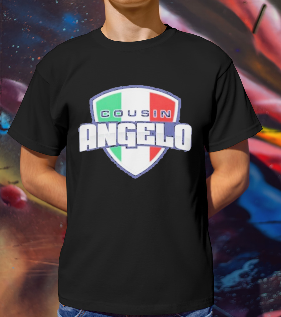 Cousin Angelo Italian Shield Tricolor T-Shirt