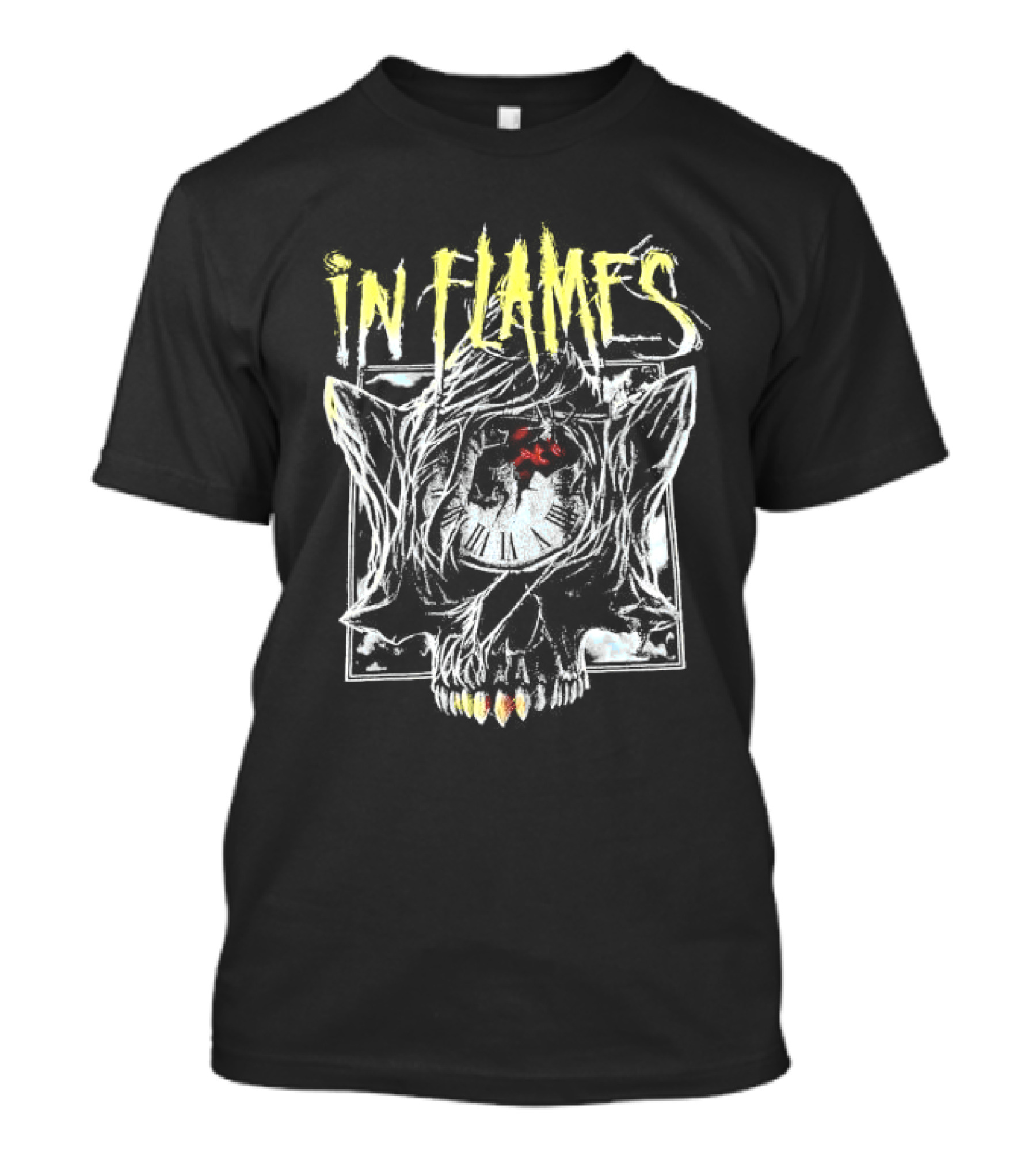 In Flames Skull Clock Graphic Another Lie Another Excuse T-Shirt
