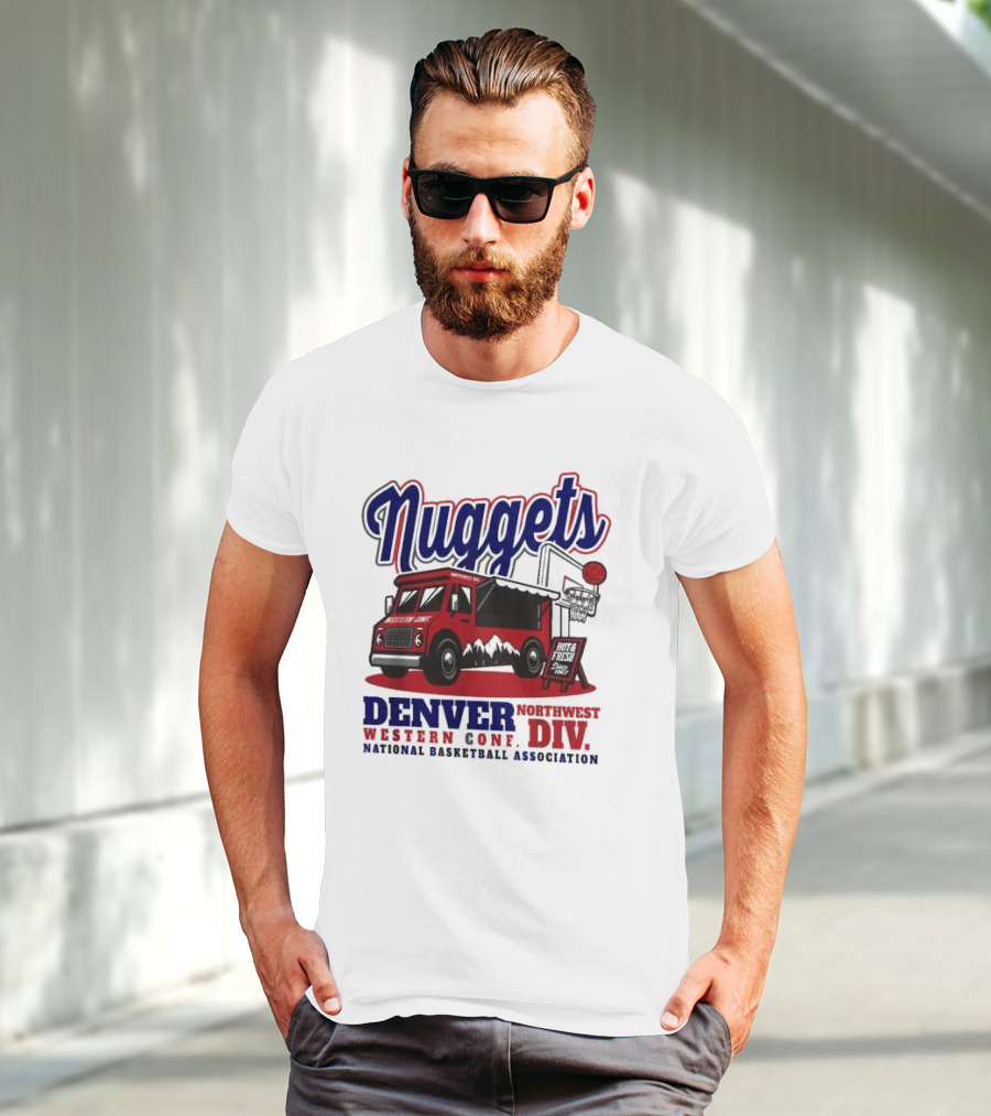 Nuggets Retro Food Truck Denver Northwest Division Western Conference National Basketball Association T-Shirt