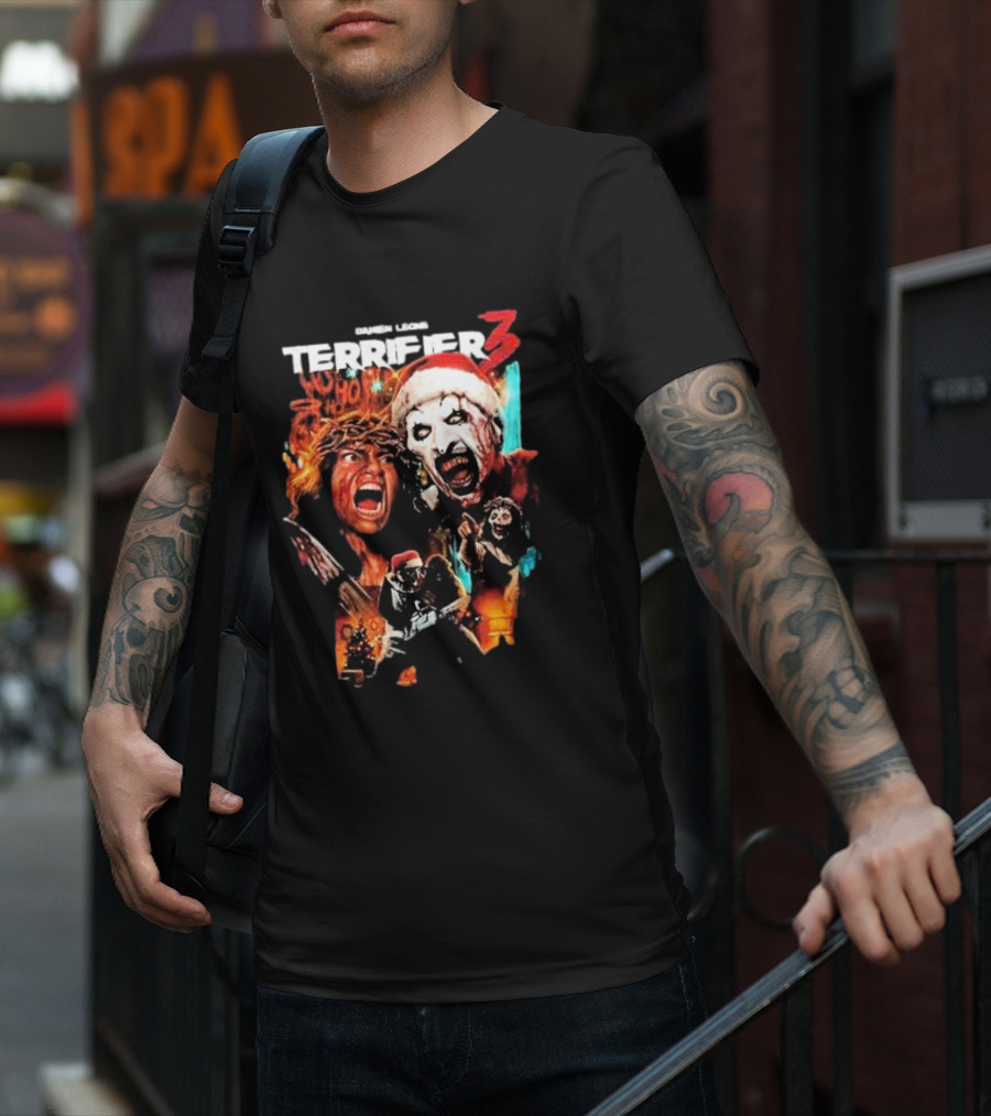 Damien Leone Terror Threads Terrifier 3 Horror Santa Claus Christmas Nightmare T-Shirt