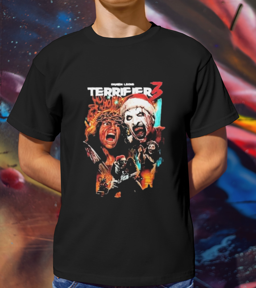 Damien Leone Terror Threads Terrifier 3 Horror Santa Claus Christmas Nightmare T-Shirt