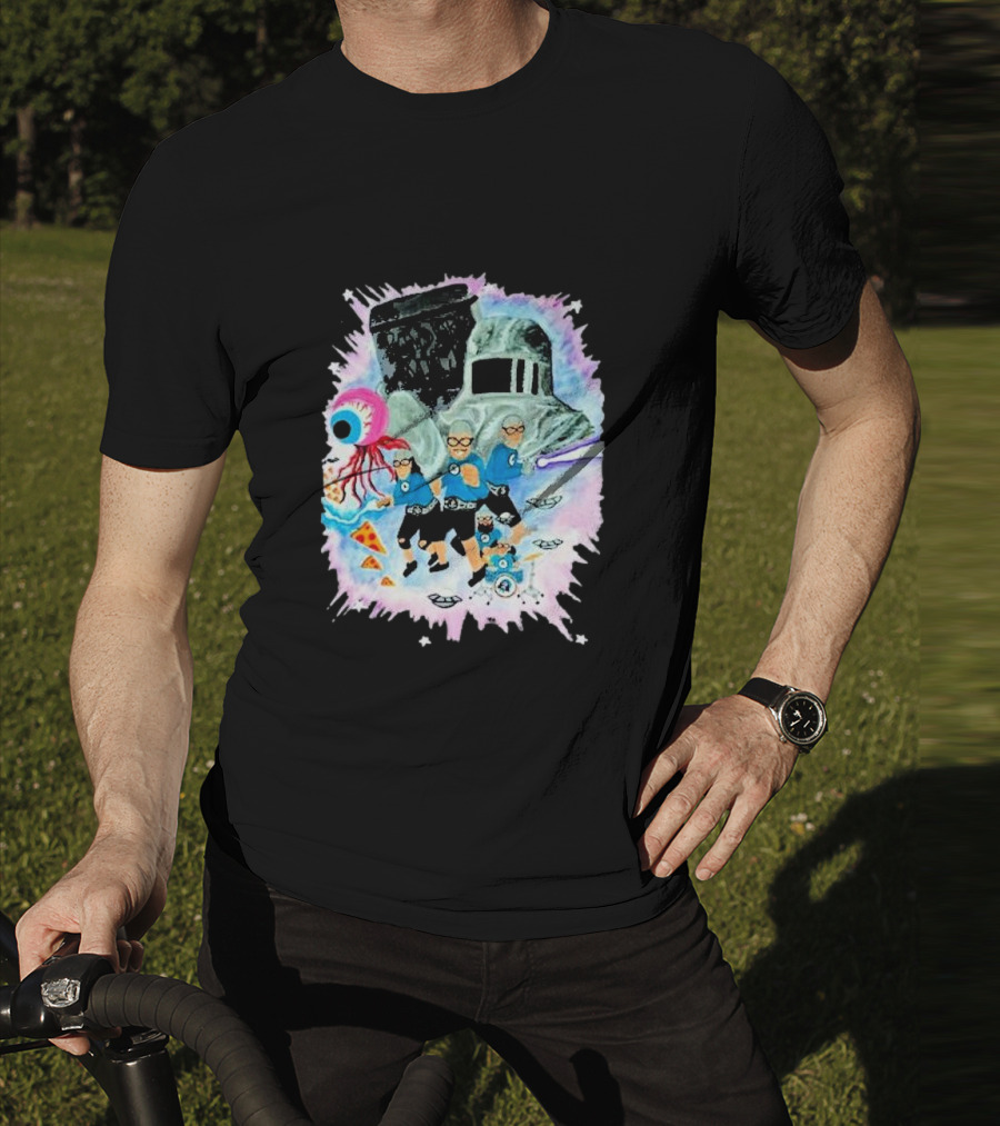 Sanguisugabogg Free Luigi Powdered Milk Pizza Eyeball Space Adventures With Aquabats Helmet And UFOs T-Shirt