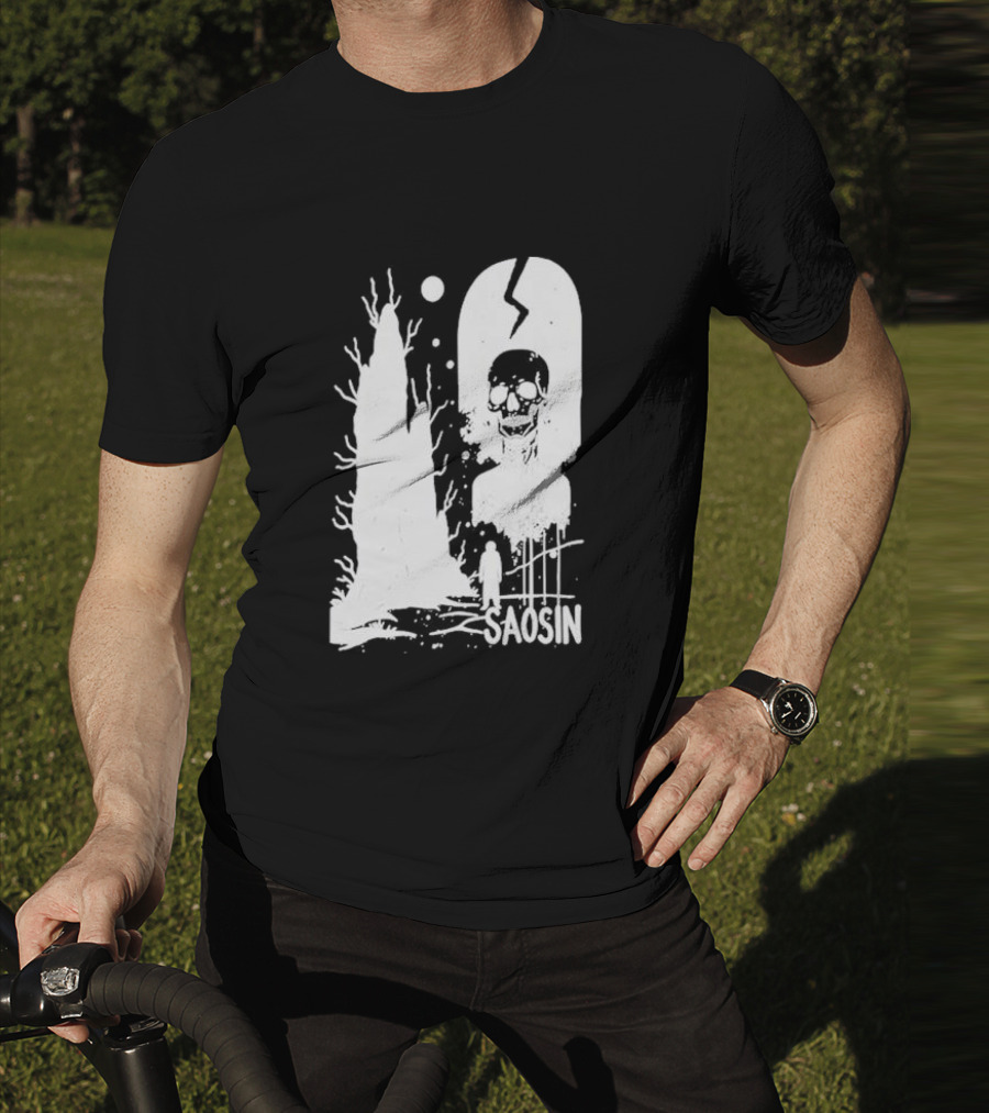 Saosin Over Skeleton Skull And Tree T-Shirt