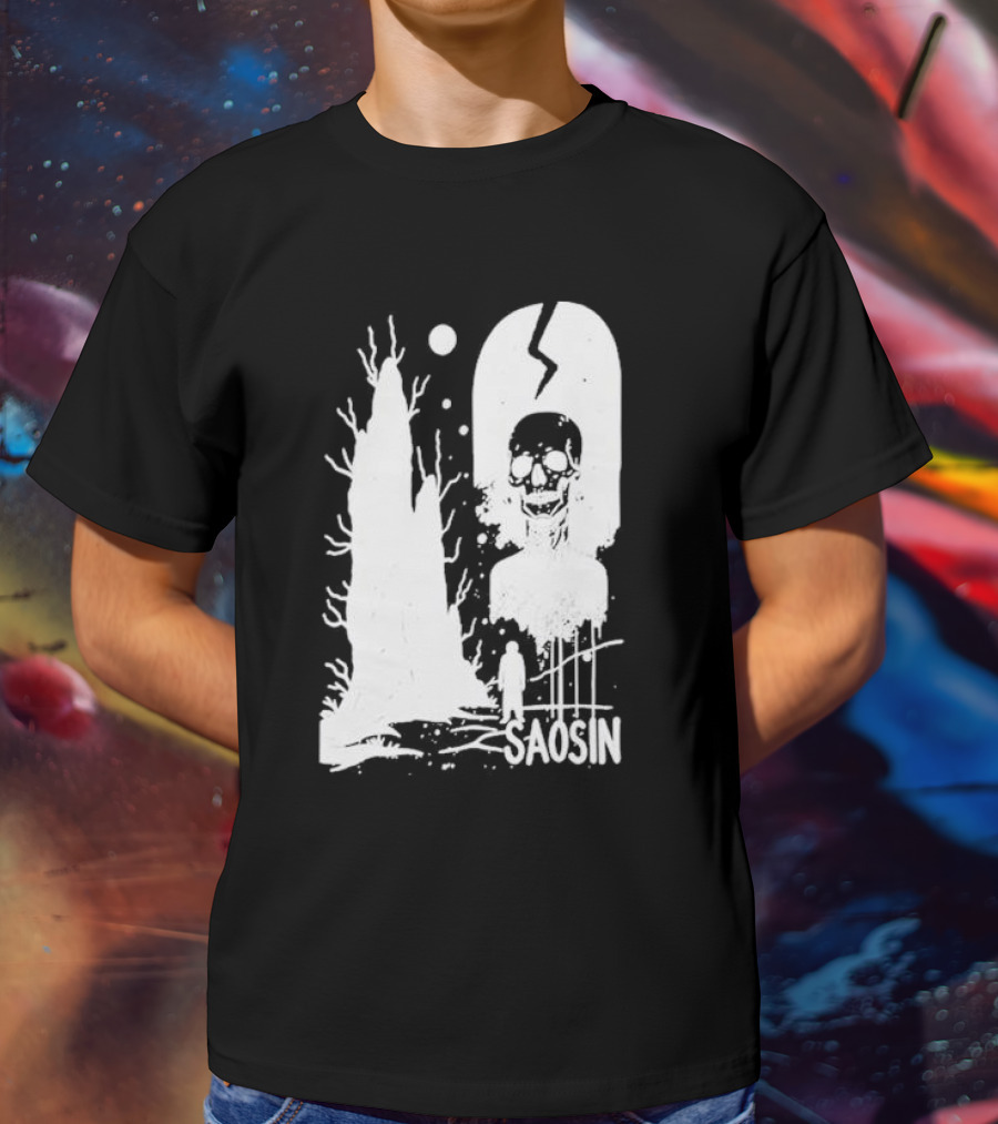 Saosin Over Skeleton Skull And Tree T-Shirt