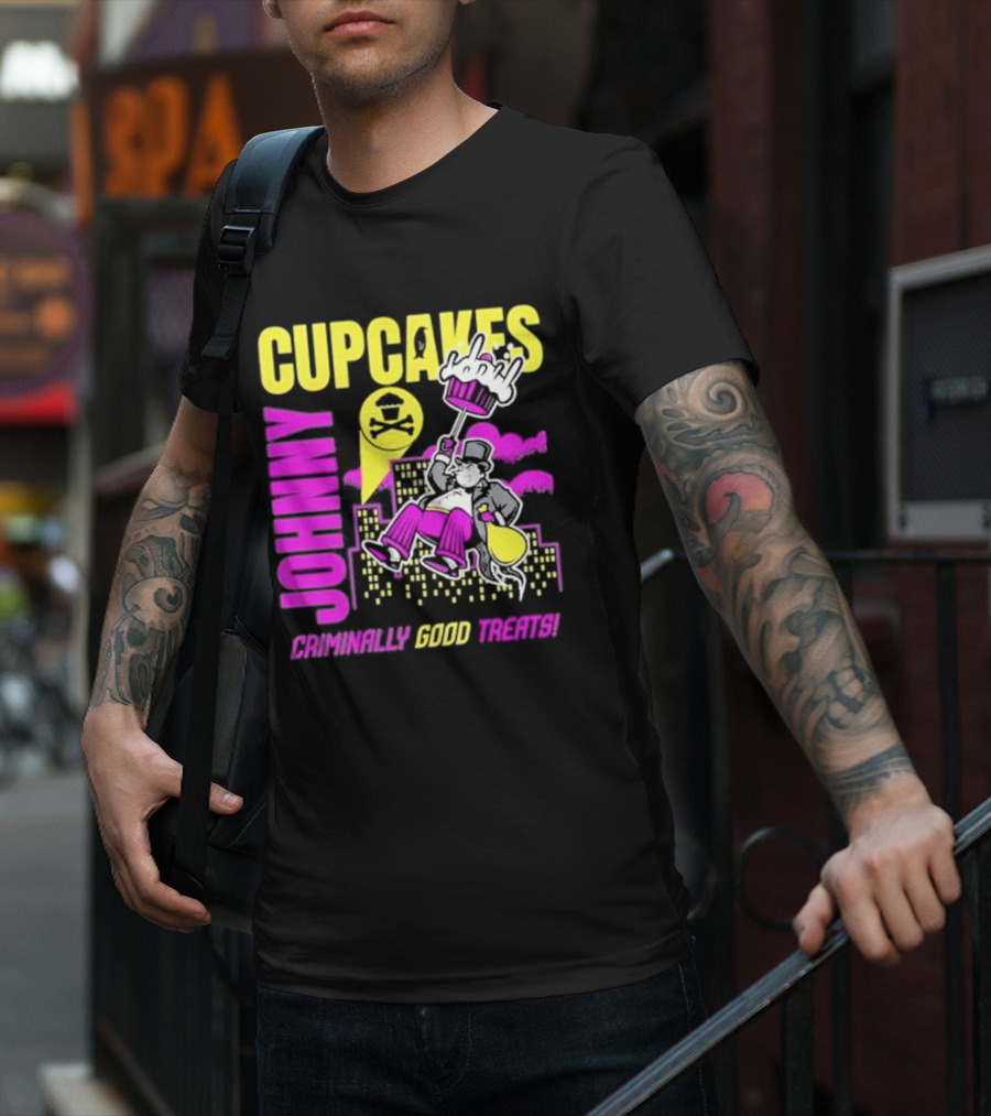 Johnny Cupcakes Criminally Good Treats Top Hat Cupcake City Adventure T-Shirt