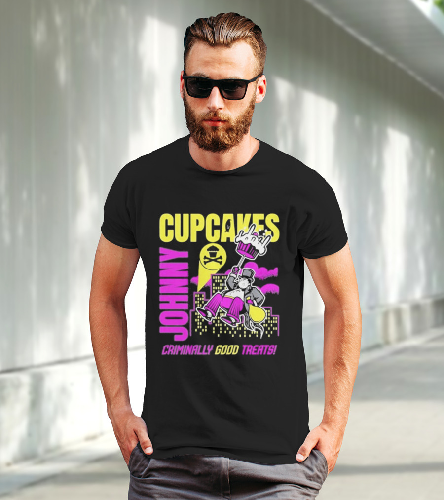 Johnny Cupcakes Criminally Good Treats Top Hat Cupcake City Adventure T-Shirt