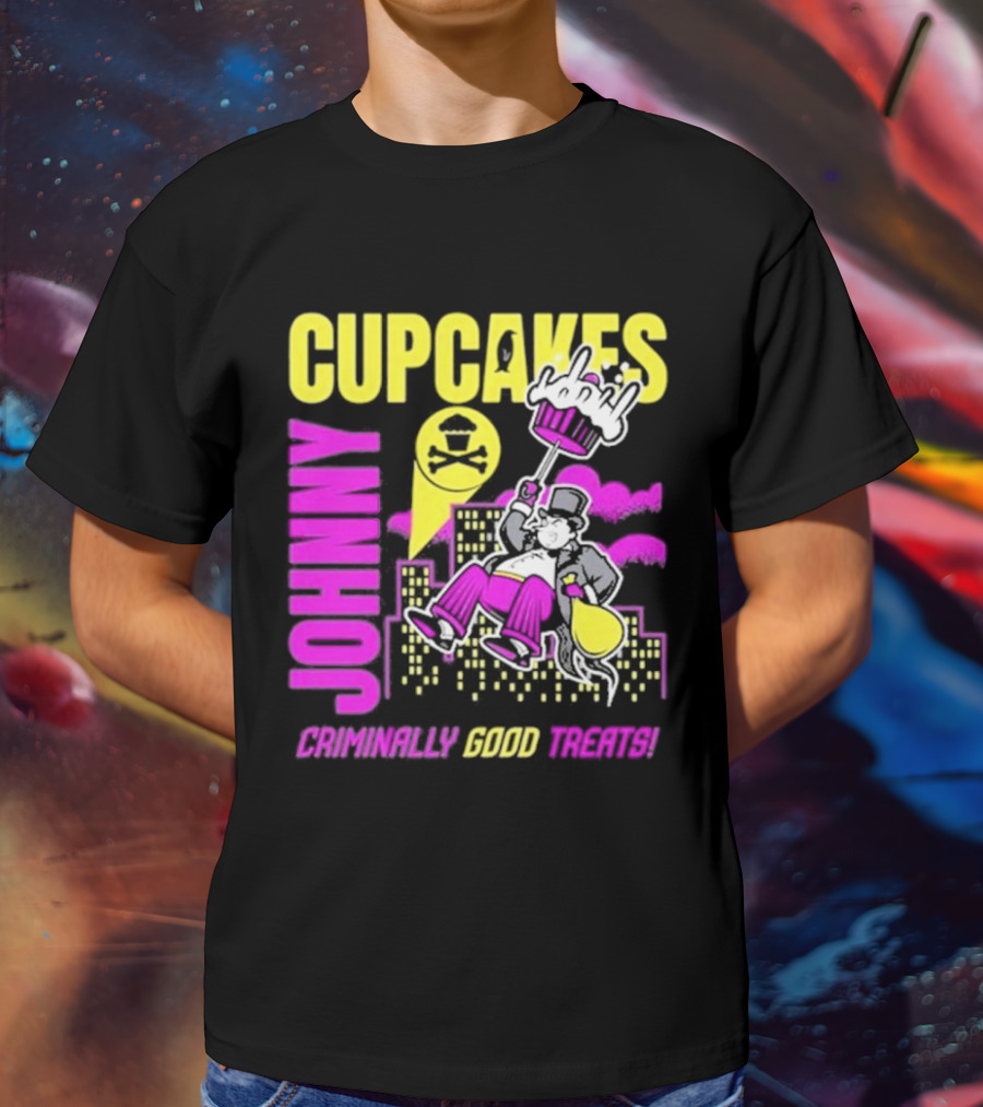 Johnny Cupcakes Criminally Good Treats Top Hat Cupcake City Adventure T-Shirt