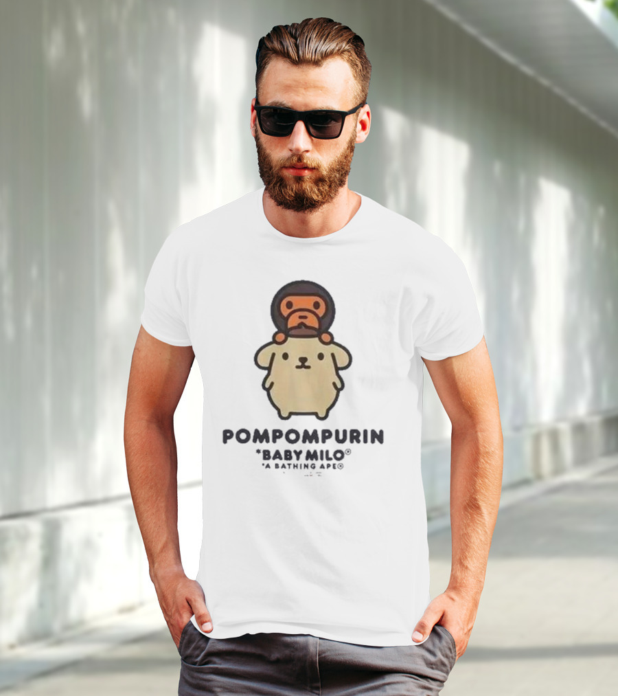 Pompompurin Baby Milo A Bathing Ape Collaboration Sanrio Ginza T-Shirt