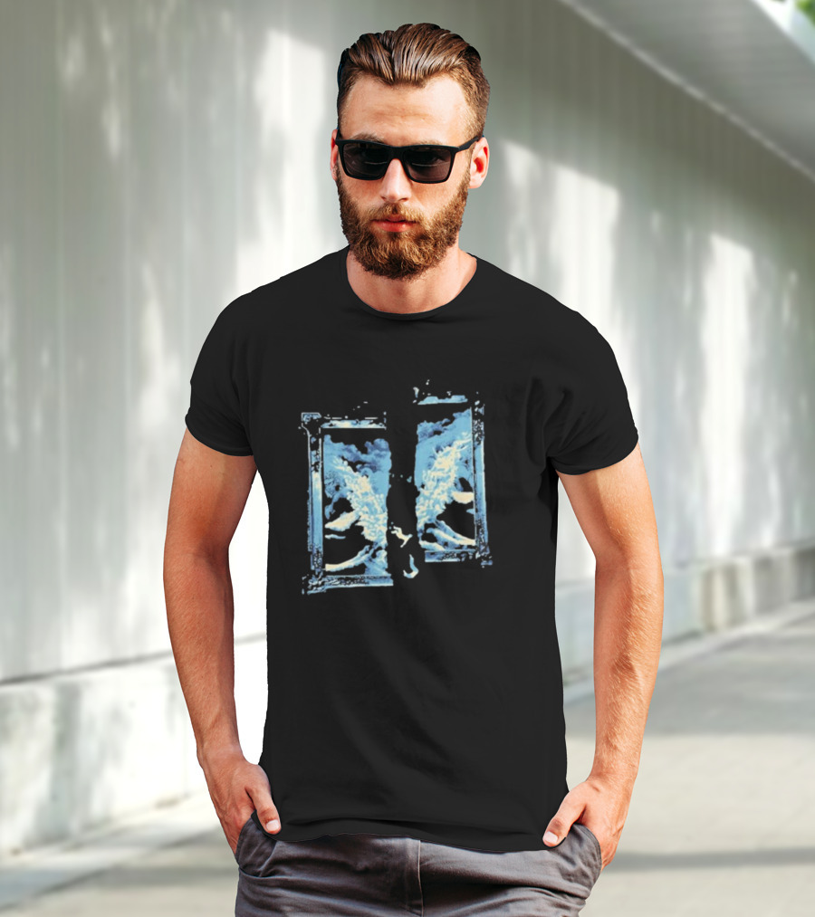 Split Album Landmvrks Blue Ocean Wave Framed Window T-Shirt