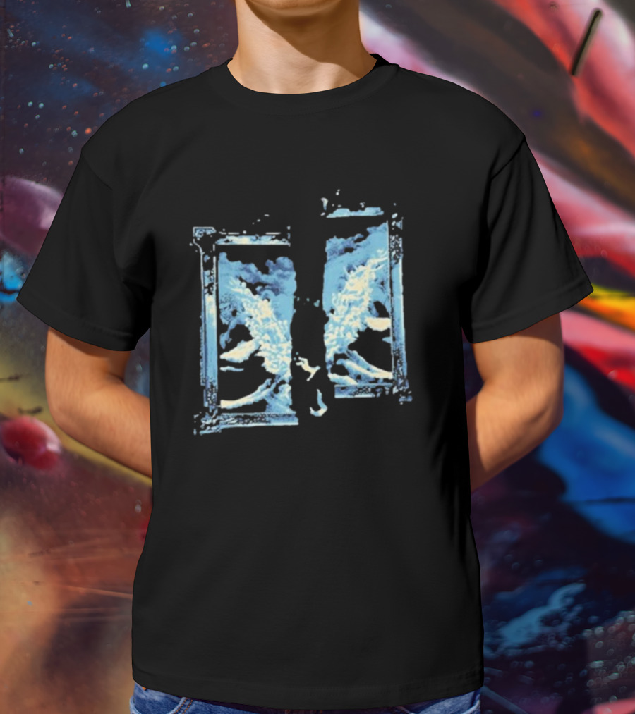 Split Album Landmvrks Blue Ocean Wave Framed Window T-Shirt