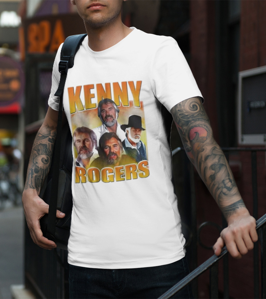 Kenny Rogers Multiple Portrait Collage T-Shirt