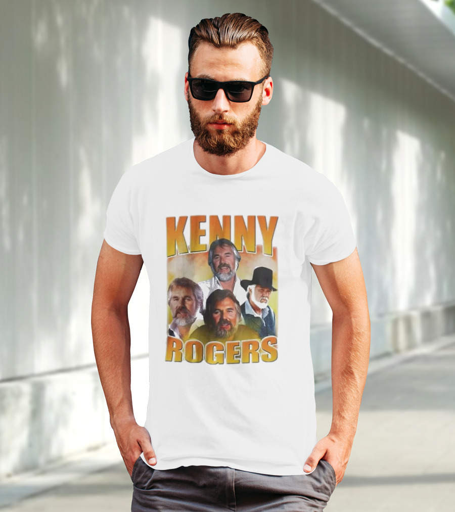 Kenny Rogers Multiple Portrait Collage T-Shirt
