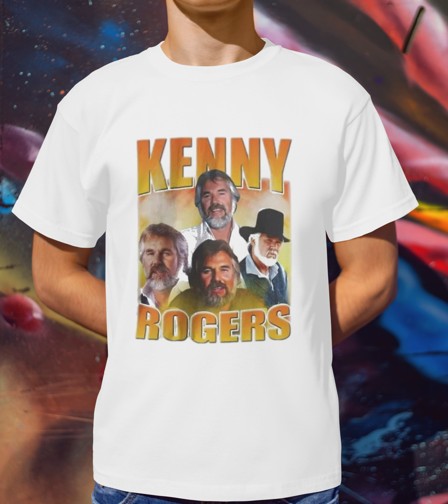 Kenny Rogers Multiple Portrait Collage T-Shirt