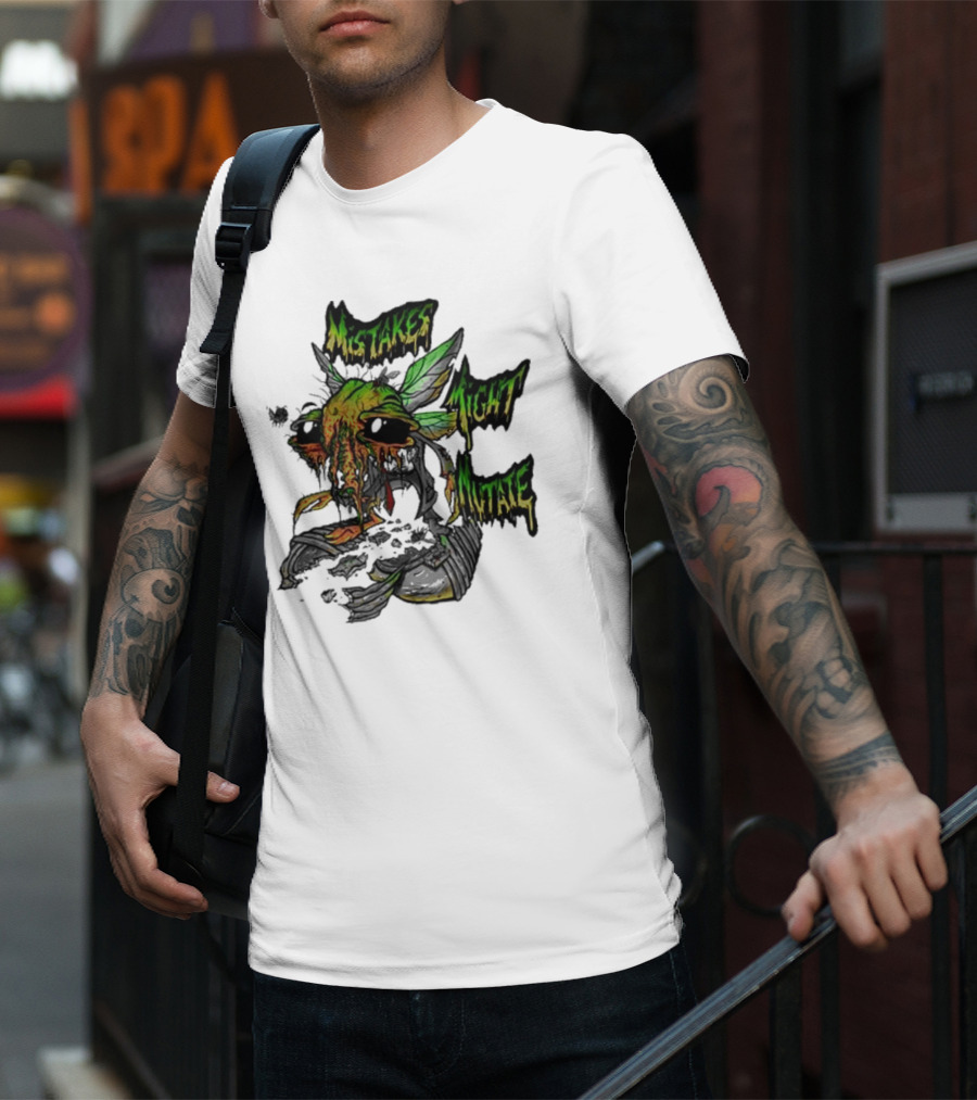 Mistakes Might Mutate Bug-Decay Creature With Green Wings And Dripping Eyes T-Shirt
