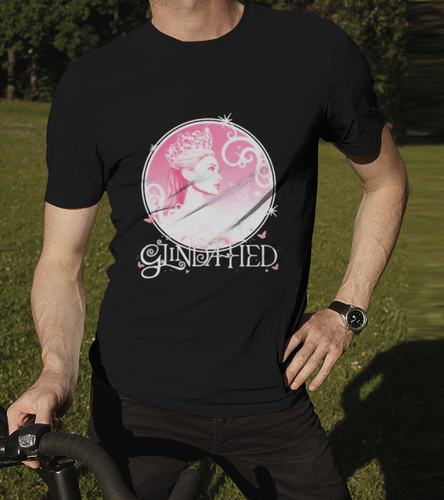 Glinda Fied Crowned Fairy Circle Butterflies T-Shirt