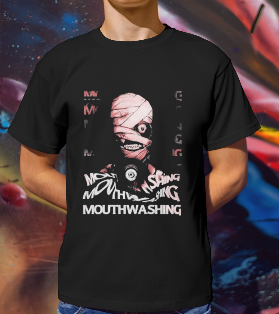 Mouthwashing Horror Game Glitch Masked Figure T-Shirt