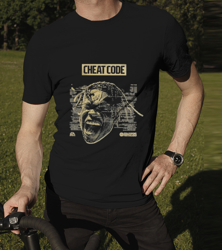 Cheat Code Travis Hunter EA Sports NCAA Football 25 T-Shirt