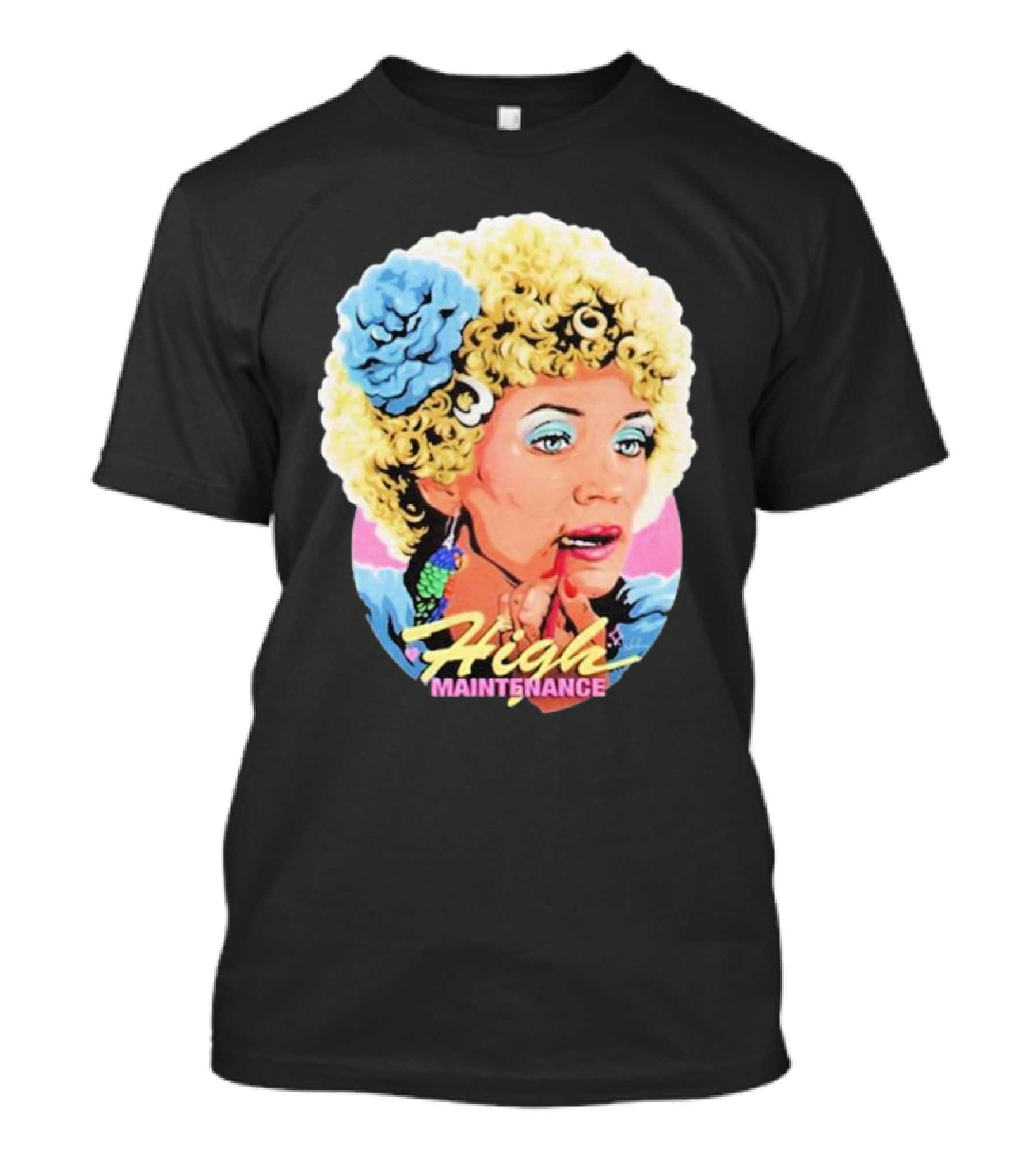 Kath Day-Knight Applying Lipstick High Maintenance T-Shirt