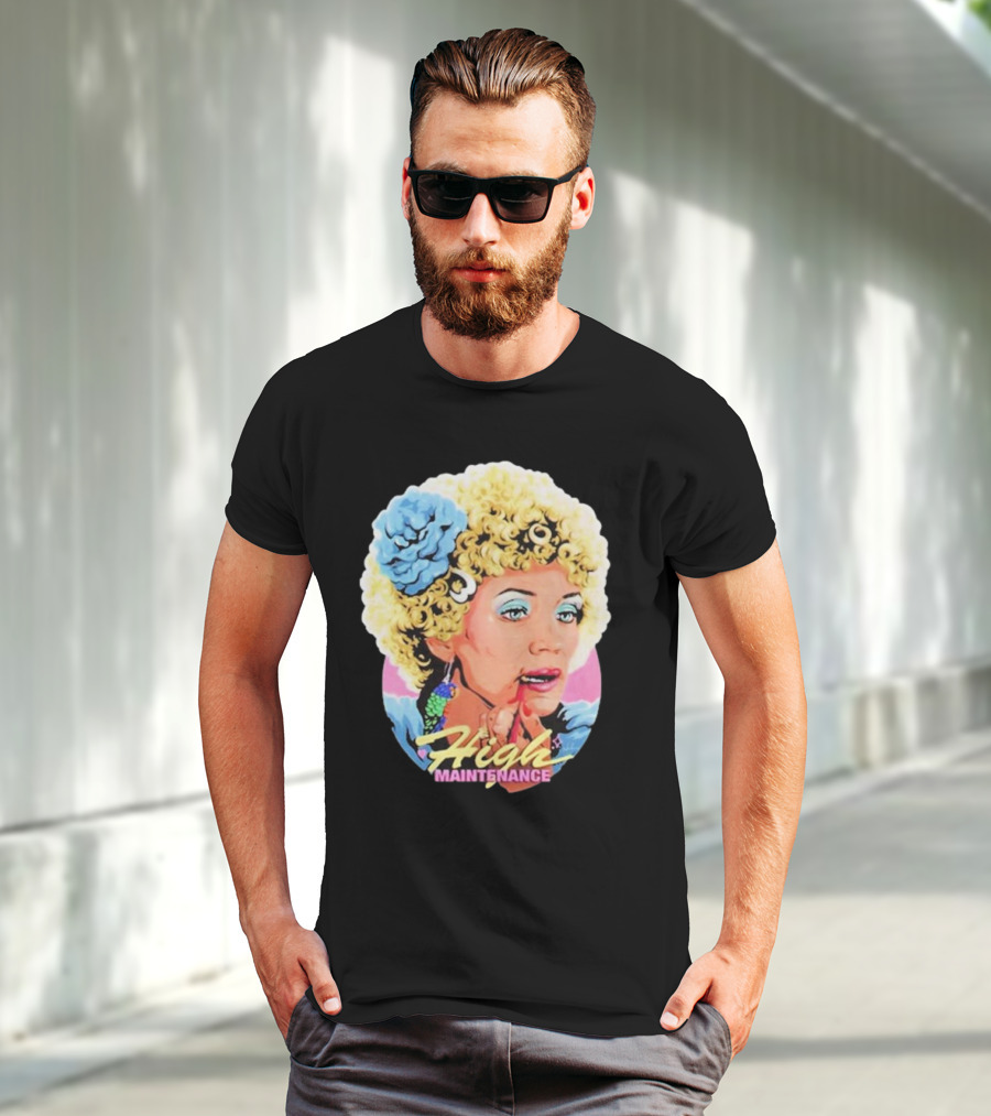 Kath Day-Knight Applying Lipstick High Maintenance T-Shirt