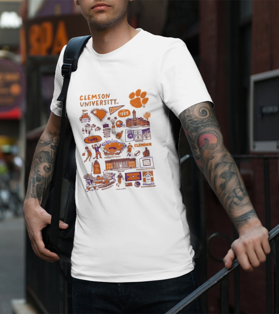 Toddler Vive La Fete White Clemson University Tigers 1899 Impressions T-Shirt