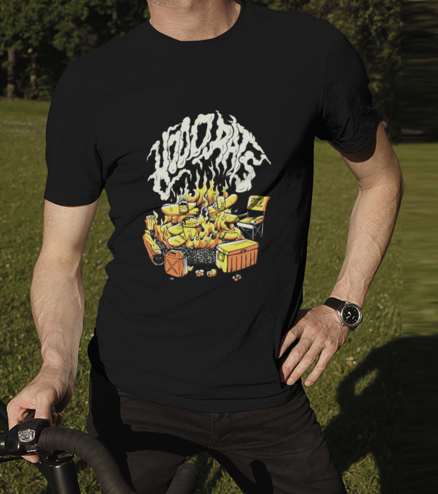 Hood Rats Burning Collection Campfire Skateboarding Thirtytwo T-Shirt