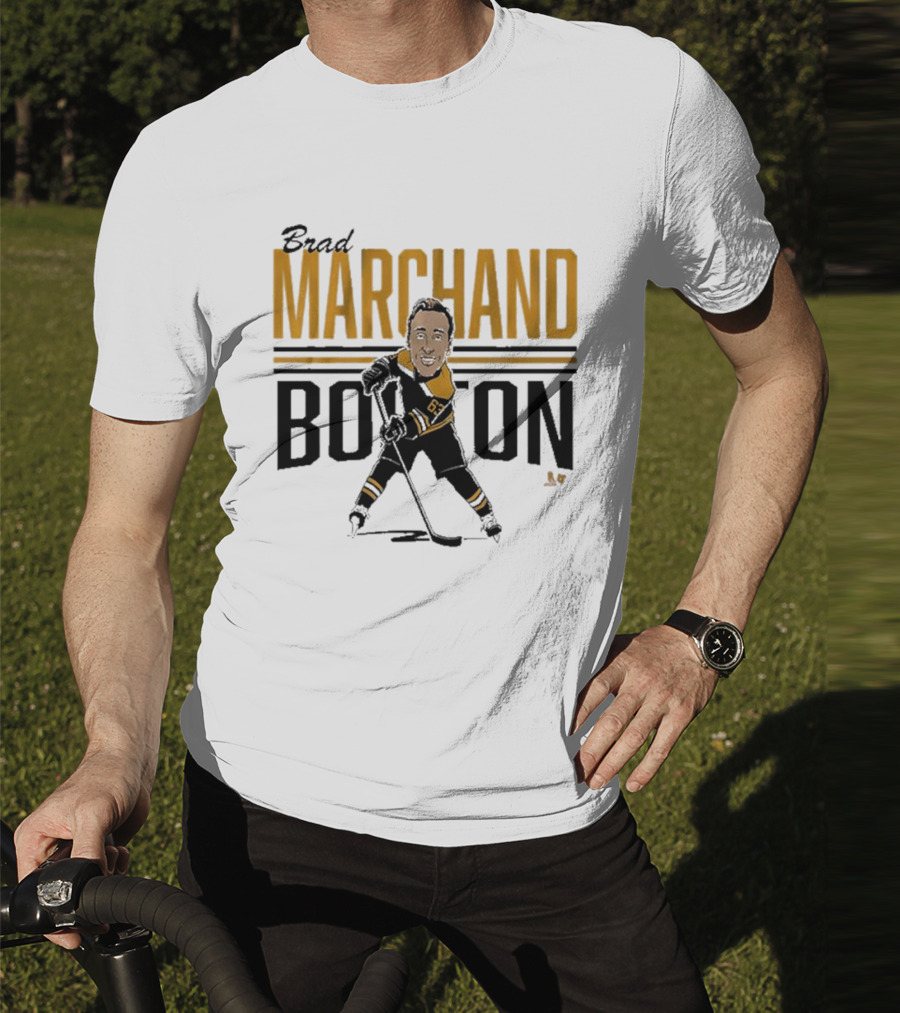 Brad Marchand Boston Center Ice Caricature T-Shirt