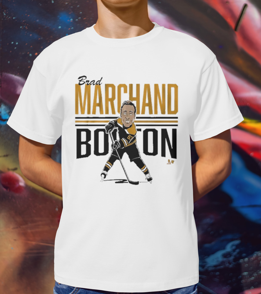 Brad Marchand Boston Center Ice Caricature T-Shirt