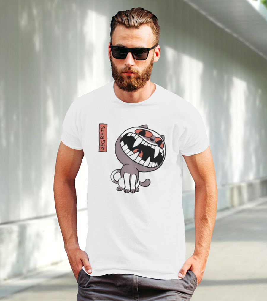 Herald Of Regrets Cartoon Cat Character T-Shirt
