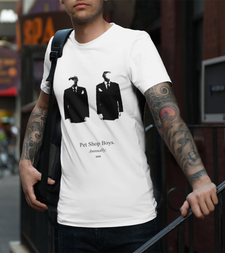 Pet Shop Boys Annually 2025 Black Suit T-Shirt
